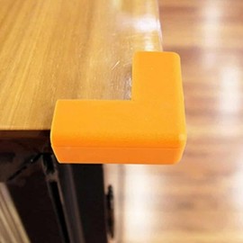 4-Piece Rubber Corner Safety Guards Dark Brown Corner Protector 2ea