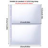 Pack of 30 Transparent Pockets 2 Compartments Photo Sleeves Transparent