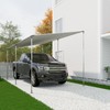 ICITYWALL 6 Leg Carport Kits，Slant Roof Canopy Fitting Kit with