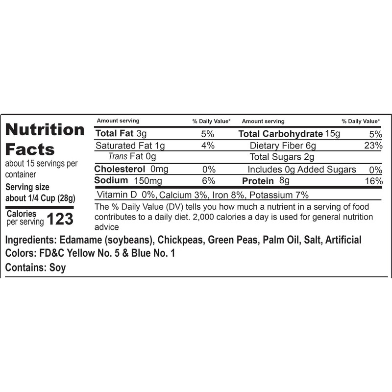 Savory Protein Snack Mix Roasted and Salted Edamame, Chickpeas &