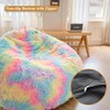 XeGe Faux Fur Comfy Bean Bag Cover for Living Room(No