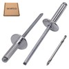 SKIR'CO (50 pcs) Large Flange Aluminium Blind Rivets 4.0 x