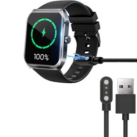 Compatible for TUYOMA Smartwatch Charger, 2 Pin Magnetic USB Replacement Charging Compatible with TUYOMA LW76 1.91 inch Smart Watch/PASONOMI LW76/LW76 1.91" Smartwatch (Black)