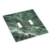 Donecmminery Decorative Switch Plates Forest Marble Dark Green With White