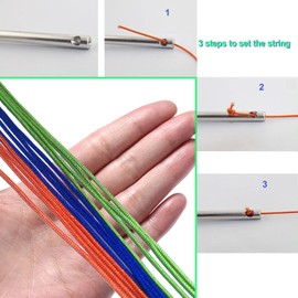 MAGICYOYO Pack of 12 Diabolo Strings, 60 Inch (1.5M) Pro Diabolo String for Chinese Yoyos, Blue, Green, Orange