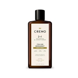 Cremo Champú y acondicionador 2 en 1 de bergamota italiana para hombres, notas de bergamota italiana, flor de neroli y vetiver fresco, 16 onzas líquid
