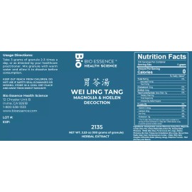 Bio Essence Health Sicecce 2135 Wei Ling Tang/Magnolia & Hoelen Decoction 100g