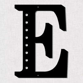 Resama 11'' Black Metal Letters for Wall Decor, Visual 3D Large Alphabet, Decorative Farmhouse Hanging Letter Sign for Living Room Bedroom Office Home Party