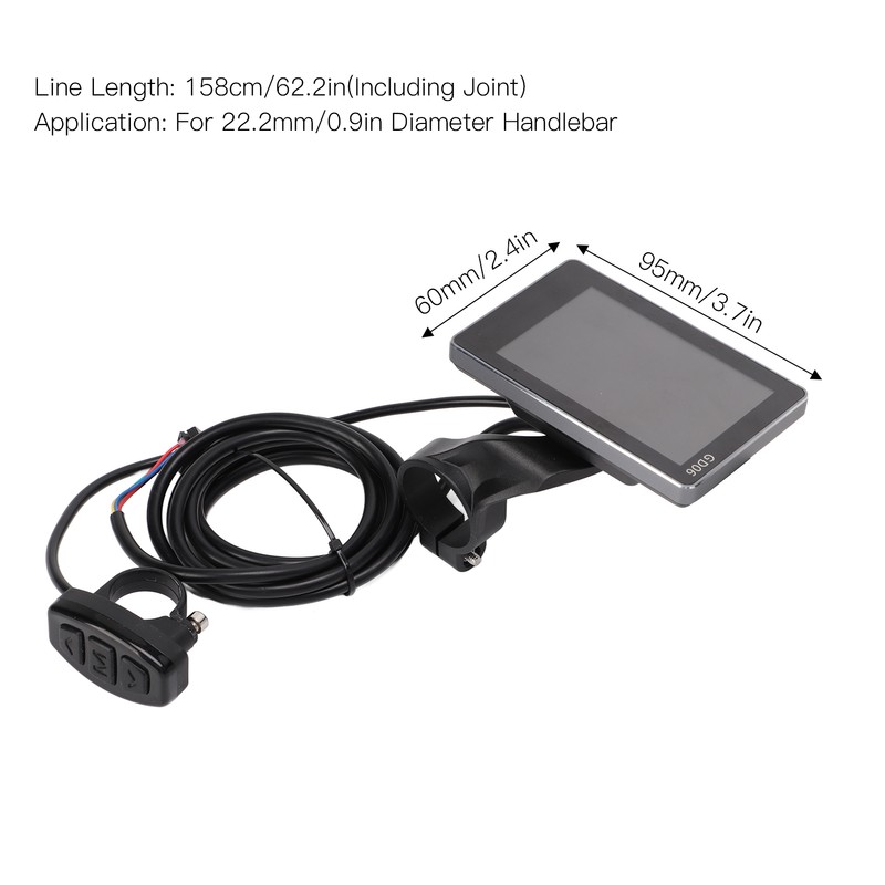 Electric Bicycle LCD Display GD06 Bike Computer Speedometer with 36V