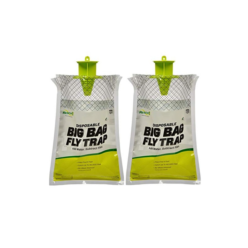RESCUE! Big Bag Fly Trap - Disposable Outdoor Pest Control