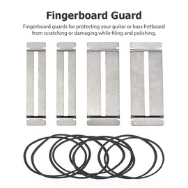 Guitar Rubber Coated String Spreaders Fingerboard Guard with Rubber Band Tool for Fretboard Cleaning Filing Polishing or Repairs
