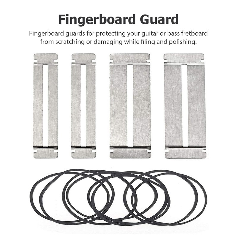Guitar Rubber Coated String Spreaders Fingerboard Guard with Rubber Band