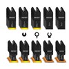AMZWEI 50PCS Titanium Oscillating Tool Blades, Curved Edge Oscillating Saw