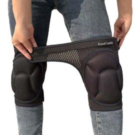 Knee Pads for Men & Women, Kneeling Kneepads for Flooring, Weeding, and Yard Work, Soft & Breathable, Comfortable Fit for Gardeners, Cleaners, Mechanics and Plumbers for Working (Black Small)