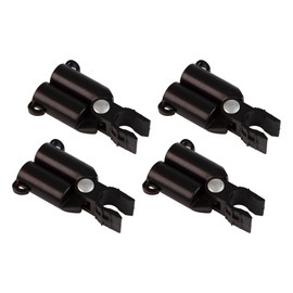 Windhager Plant Rod Connector, Trellis Hinge, Rod Holder for Plant Stakes, Rod Connector Clips, Diameter 16 mm, Pack of 4, Black