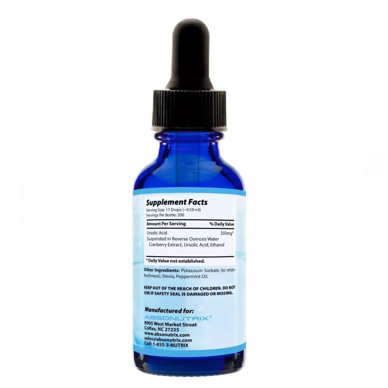 Absonutrix Ursolic Acid 593 mg per servings 4 Fl Oz