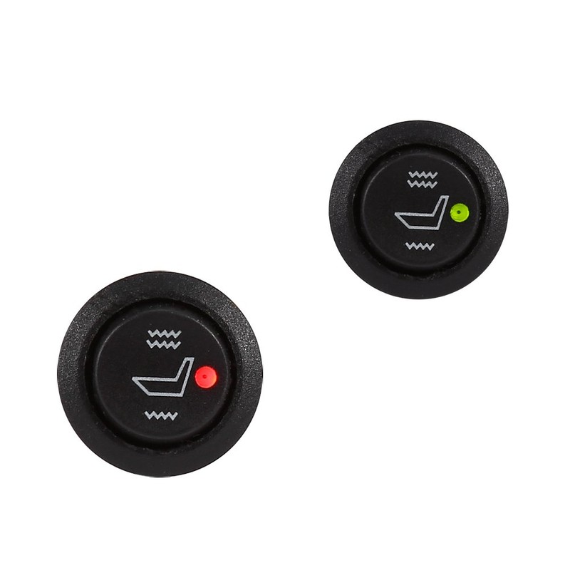 Seat Switch,2X Car Seat Heater Switch Universal 3 Pin Round