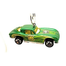 Handmade Christmas Ornament for 1966 Chevy Corvette Stingray Green Smiley