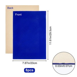 GORGECRAFT 8Pcs 8"x12" Blue Adhesive Back Sheets Fabric Sticky Backs Self-Adhesive Peel Stick Felt Durable Sheet for DIY Art Drawer Craft Making Jewelry Box Packages House Adorning Decor