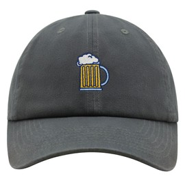 JPAK Beer Mug Premium Dad Hat Embroidered Cotton Baseball Cap Pub Mug Dark Grey