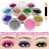 1 Box Fine Glitter, 1 Double Headed Sponge Stick, Twelve