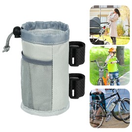 Bicycle Bottle Holder, Bicycle Storage Bag for Cycling, Multifunctional Bicycle Cup Holder, Water Bottle Holder, Waterproof Durable Water Bottle Bag (Grey)