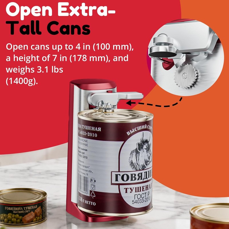 Davivy Electric Can Opener, Removable Stainless Steel Cutter and 3-in-1