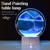 rysnwsu Moving Sand Art Picture Round Glass 3D Deep Sea