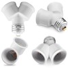 4Pcs Dual Light Bulb Socket Adapter - Twin Socket Adapter