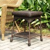 Jeco Wicker Patio End Table in Espresso