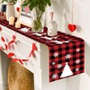 Table Runner Christmas Red, FUKPO Linen Christmas Table Runner Winter