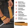 QTF Lifting Wrist Straps, Full Leather Wrist Assistance for Heavy