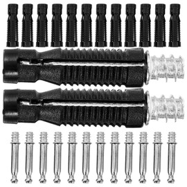 iplusmile 50pcs Furniture Connecting Dowels and Cam Bolt Nuts Fitting Kit for Easy Installation of Wardrobes Cabinets and Beds Hidden Design Enhances Aesthetics