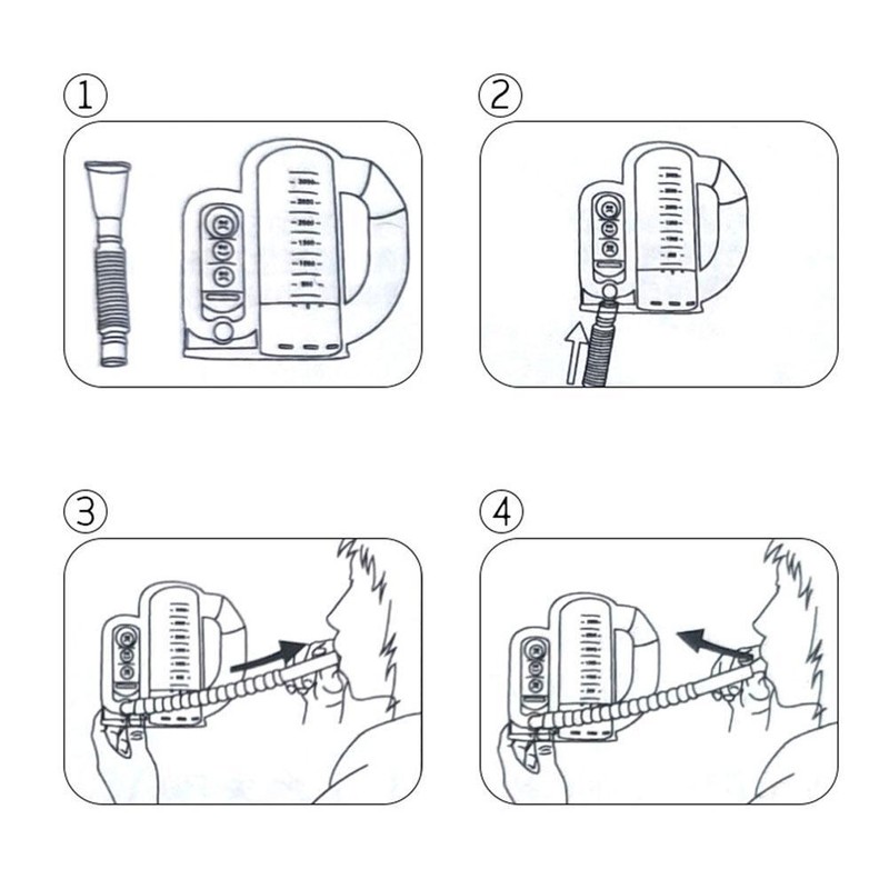 3000ml/5000ml Lung Trainer Breathing Trainer Volumetric Training Lung Breathing Trainer