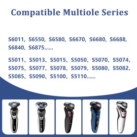 SH60/SH50 Replacement Head Compatible with Philips S6000/S5000/S5100/S5500 Series – MultiPrecision Blade Upgrade（Blue）