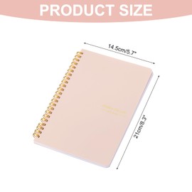 PATIKIL Undated Weekly Planner, A5 8.3 x 5.7 Inches 52 Sheets Weekly to Do List Planner Daily Goals Notebook with Spiral Binding Habit Tracker, Pink