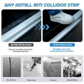 4Pack Gloss Black Vinyl Wrap Tape Kit for Chrome Delete Window Trim Car Door Sill Protector with Air Release Channel Including Vinyl Wrap Tool Kit(15mx5cm)