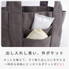 High Five Mini Tote Bag, Canvas, Multiple Pockets, Large Capacity,