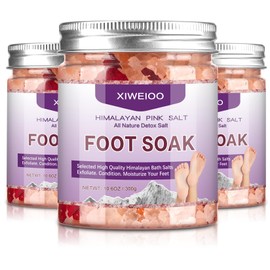 XIWEIOO Foot Soak Kit Pack of 3 Natural Epsom Salt Rose- Essential spa Itching,Foot Bath Salt Tea Tree Oil Soak Care Pedicure Feet spa Message Tea Tree Oil