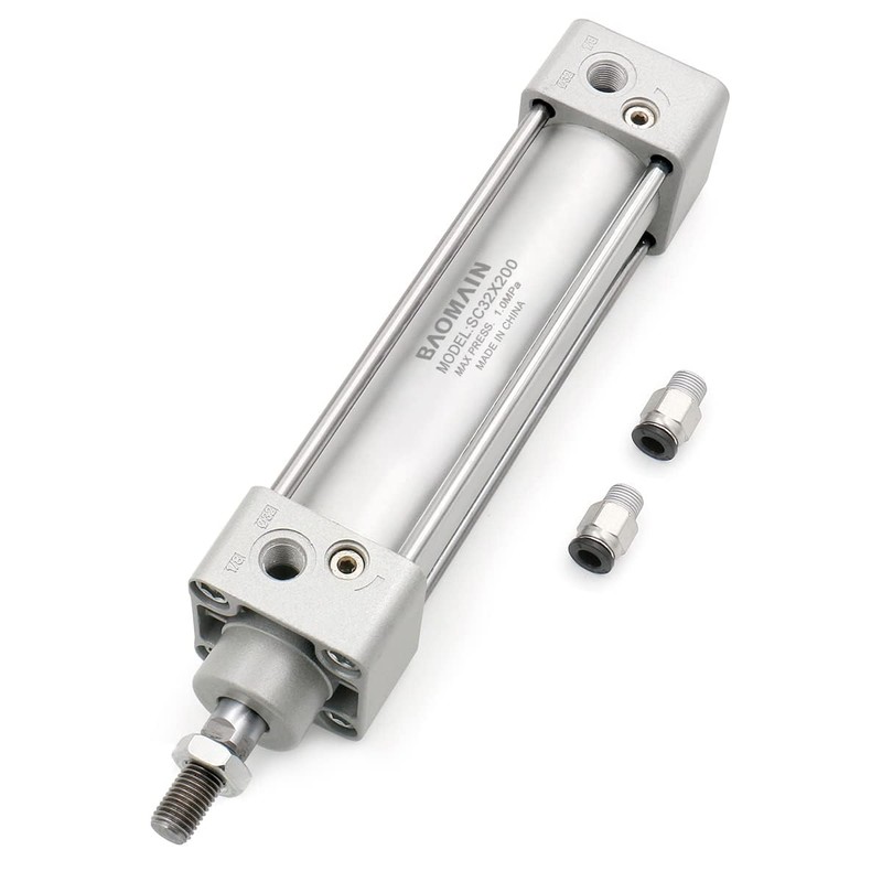 Baomain Pneumatic Air Cylinder SC 32-200,PT 1/8, Bore 1 1/4