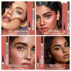 2-in-1 Eyebrow Pencil and Eyebrow Gel, Eyebrow Pencil with 4