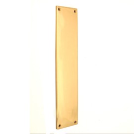 Infinity Decor 5mm Forged Brass Victorian Door Push Finger Plate Various finishes 275mm x 60mm (Polished Brass)