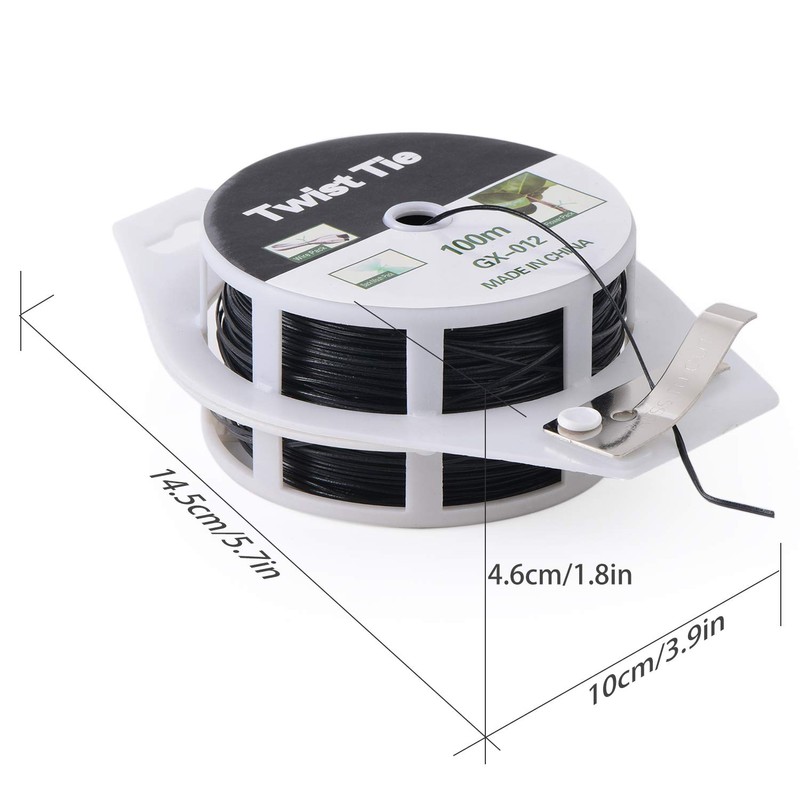 328ft (100m) Twist Ties, Plant Ties for Vines Garden Wire