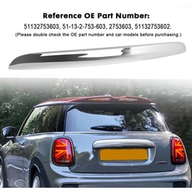 DOCAS Rear Trunk Hatch Handle with Lamp,Tailgate Trim Lid Trunk Liftgate Pull Handle Compatible with 2005-2015 Mini Cooper Cooper S R56 R57 R58 Backhatch Release Handle 51132753603