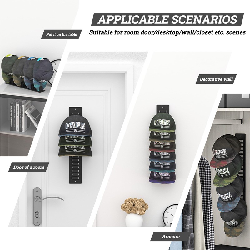 ADDUDU Hat Rack,Wall-Mounted Hat Organizer for Closet Bedroom RV Living