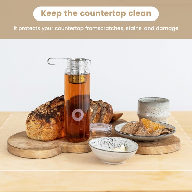 Clear Silicone Countertop Protector Mat, 23.6" *15.7" Non Slip &