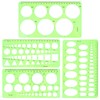 Ymapinc 4Pcs Circle Template for Drawing Drafting Plastic Circle/Oval/Triangle Shape