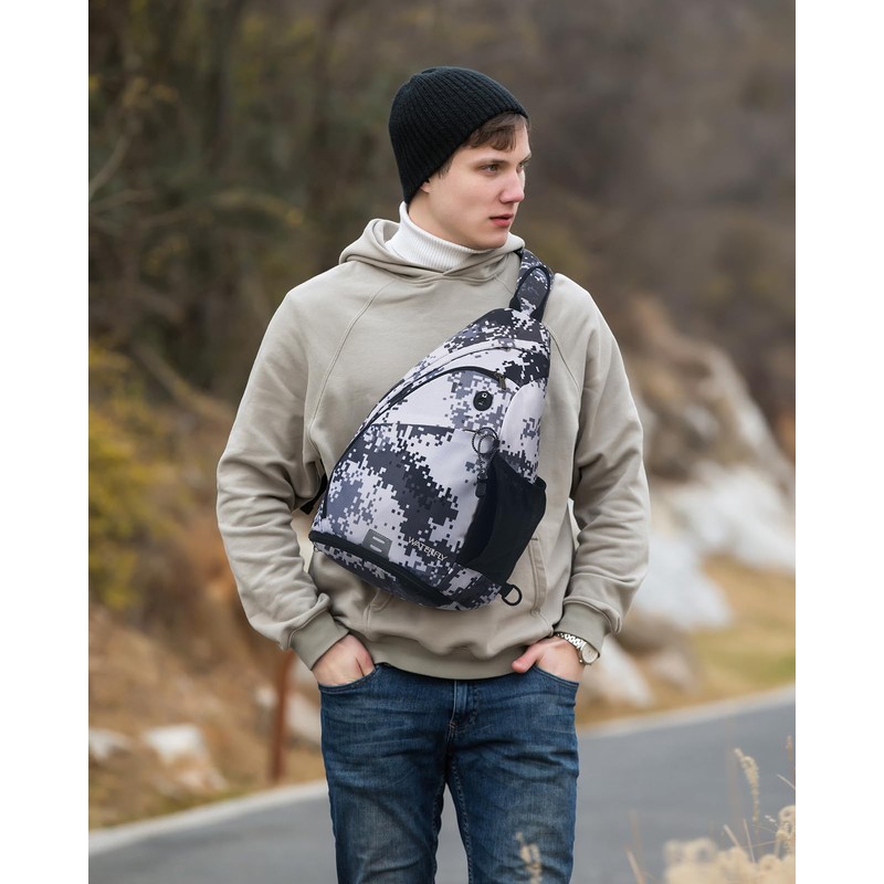 WATERFLY Sling Bag Crossbody Backpack Shoulder Backpack with Adjustable Shoulder