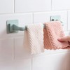 Neatly installed new towel rack Bathroom wall-mounted towel organization Attachable short type-white 3ea