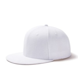 FREEBIRD99 Flat Bill Brim Hip Hop Cap Ajustable Snapback Hat (White)